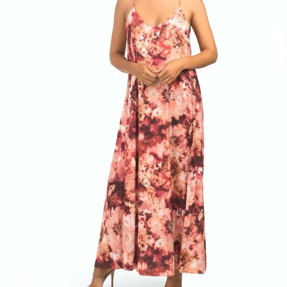 PRICE DROP Nicole Miller Floral Slip Maxi Dress - Picture 2 of 9